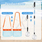Agolctry 2 Pack Sand Sifter for Beach Shell Scooper with Seashell Bag and Sand Shovel Adjustable Shark Teeth Sifter Shelling Tools for Beach Seashell