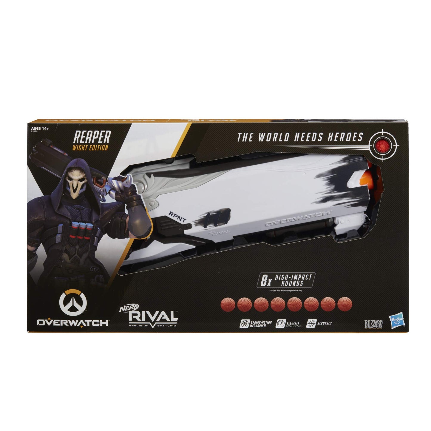 Nerf Overwatch Reaper (Wight Edition) & 8 Overwatch Rival Rounds