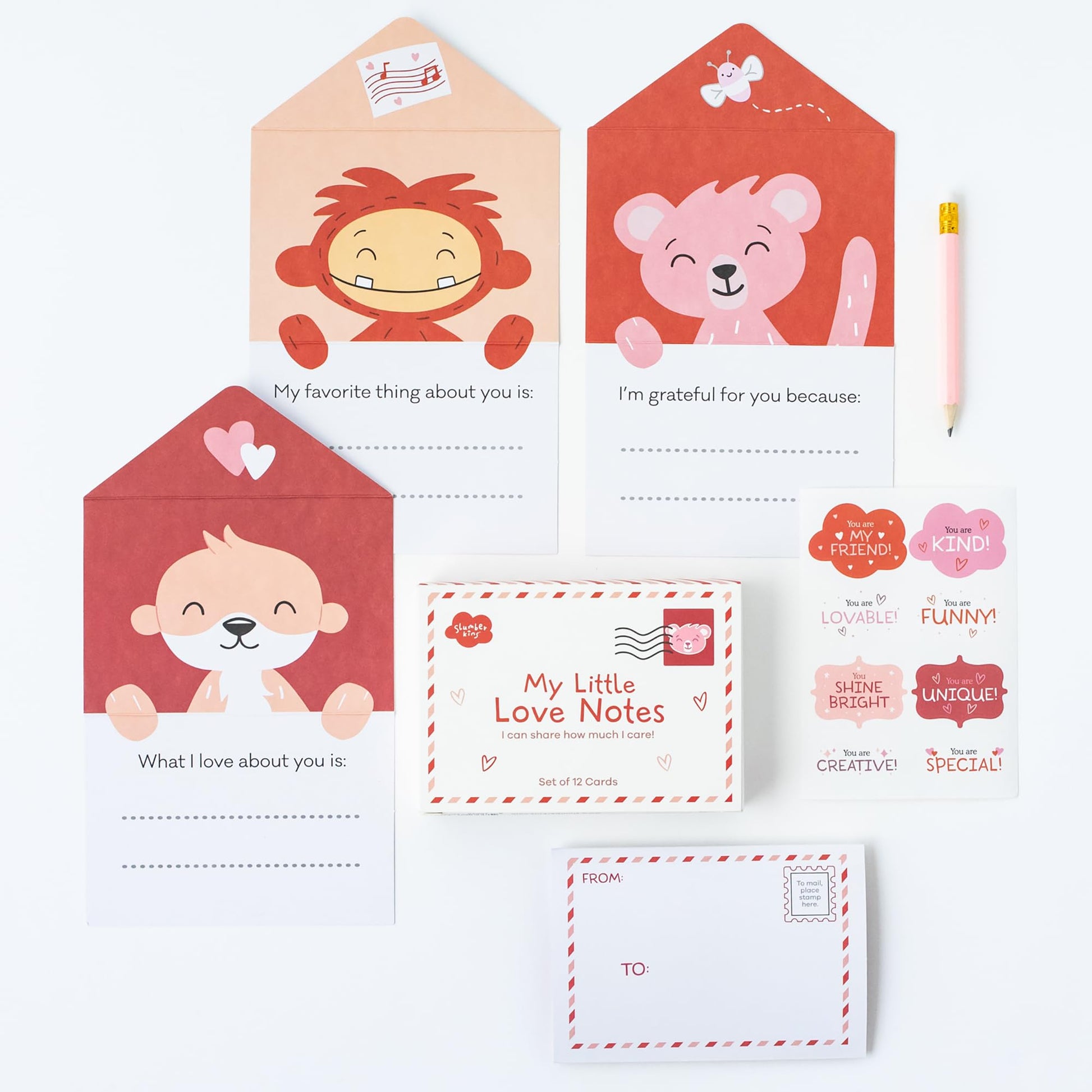 Slumberkins Lovebug's Love Notes Bundle with Mini Plush & Cards