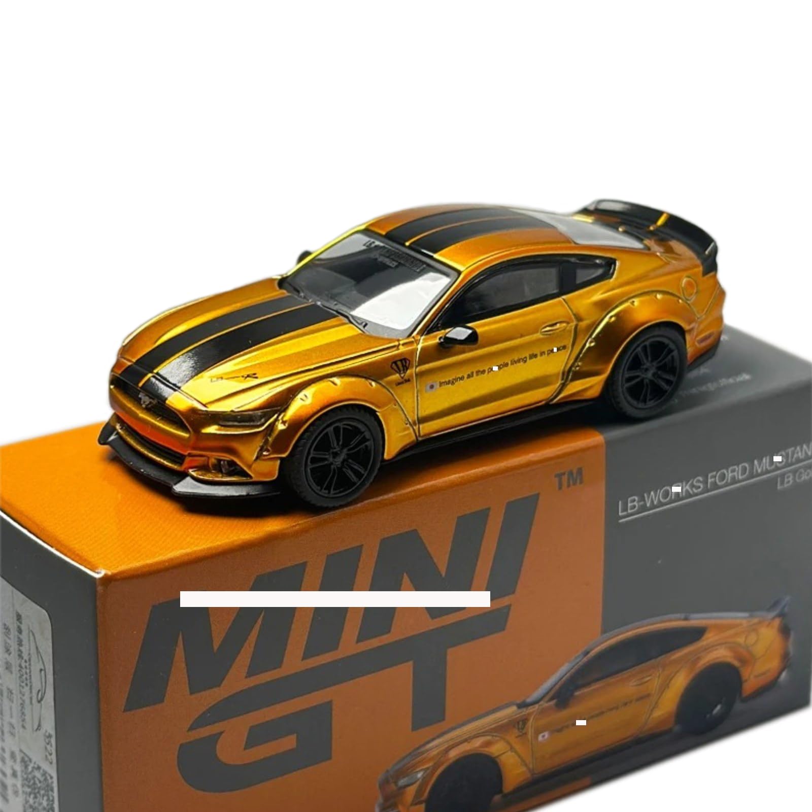 HTLNUZD 1:64 Alloy Car LB-Works Mustang LB for Ford Gold Model 847 Premium Diecast Collectible