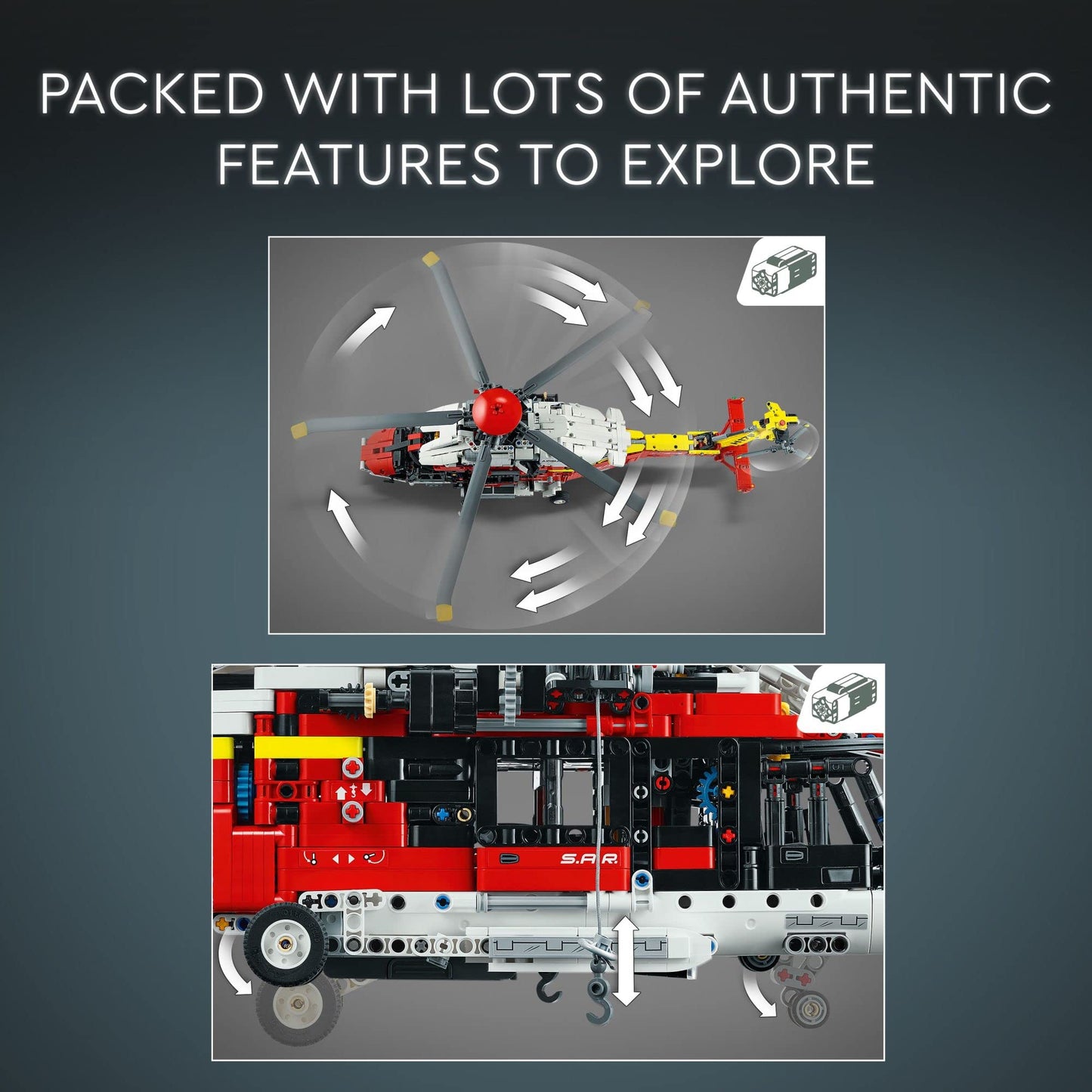 LEGO Technic Airbus H175 Rescue Helicopter 42145 Building Toy Set for Kids, Boys, and Girls Ages 11+ (2,001 Pieces)