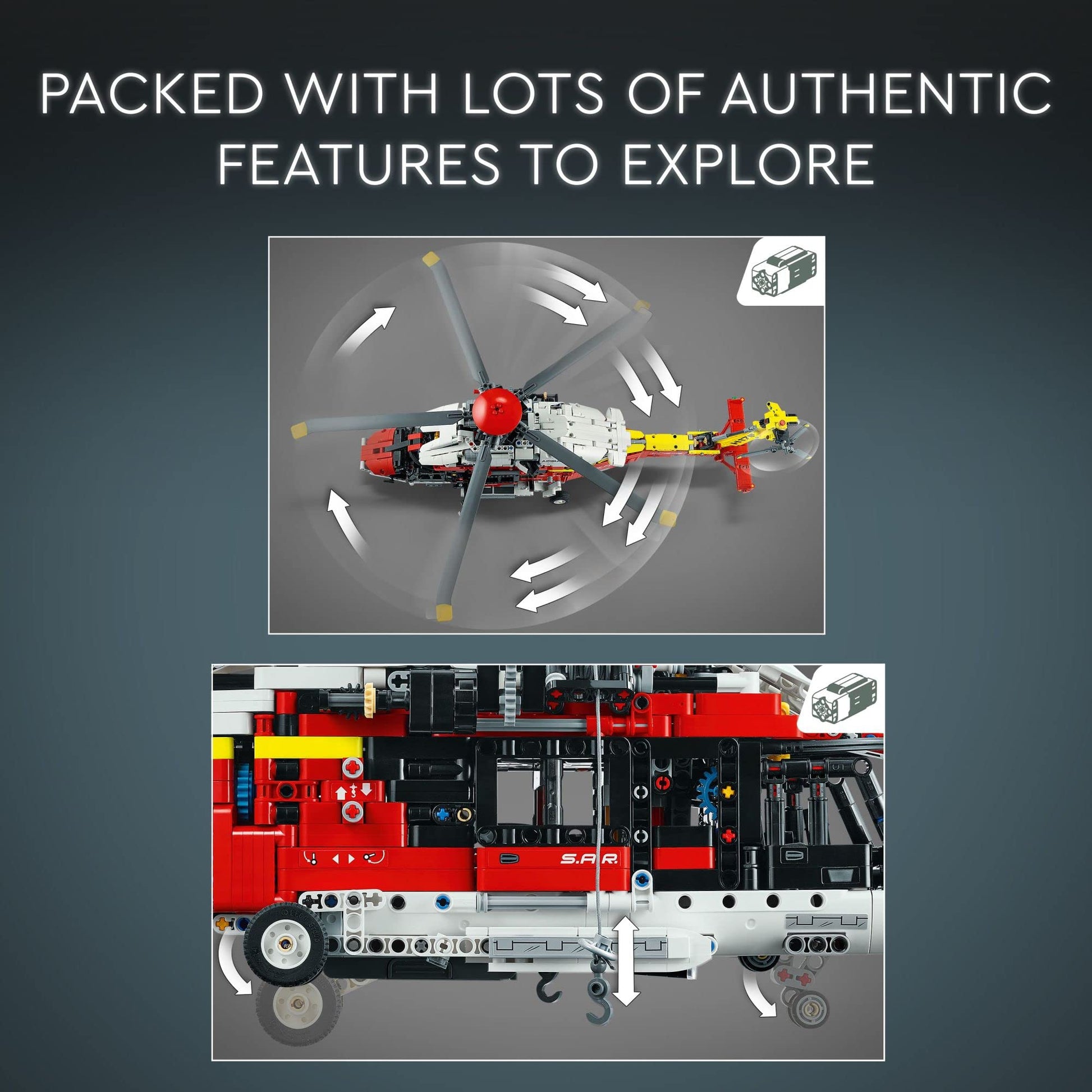 LEGO Technic Airbus H175 Rescue Helicopter 42145 Building Toy Set for Kids, Boys, and Girls Ages 11+ (2,001 Pieces)