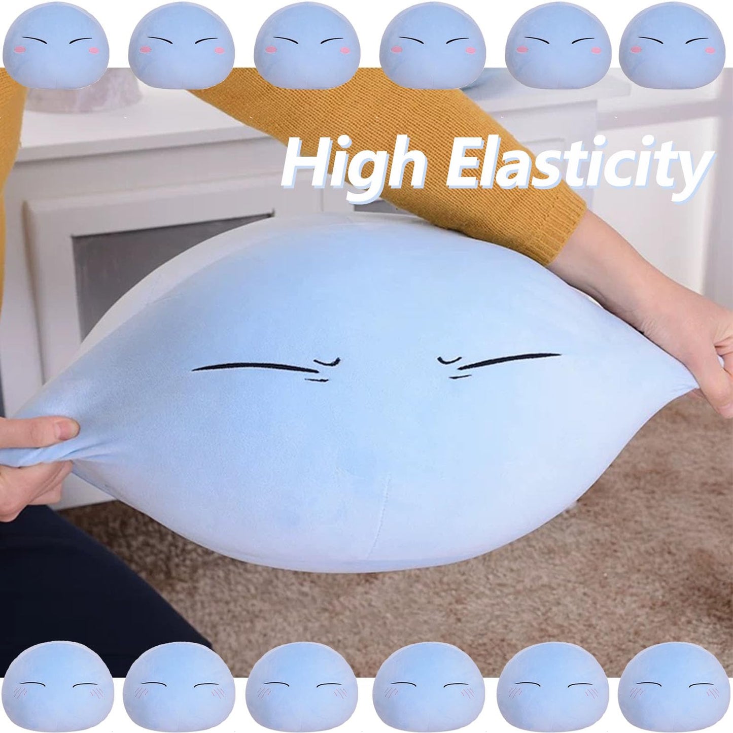 Obanai Anime Slime Plushie Stuffed Doll Plush Pillows Plush Stuffed Doll Pillow Toys Gifts(17.7in, Happy)