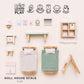 Le Toy Van - SugarPlum Wooden Bedroom Set | Dolls House Accessories Play Set For Dolls Houses | Girls and Boys Doll House Furniture Sets - Suitable