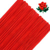 DVKKHD 100 Pcs Red Pipe Cleaners Bulk, 8mm Chenille Stems for DIY Craft