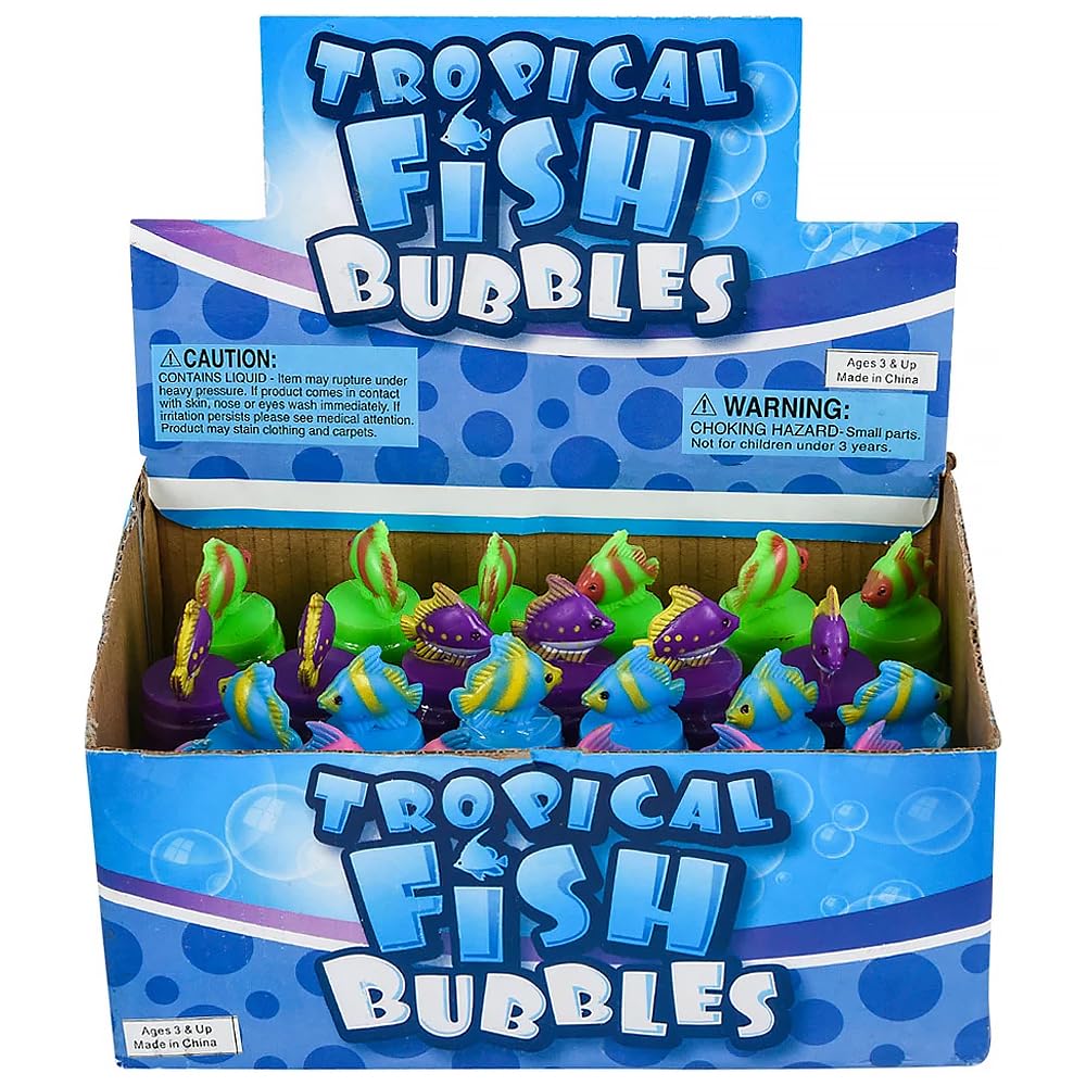 Tropical Fish Bubble Bottles Set of 24 Bubbles