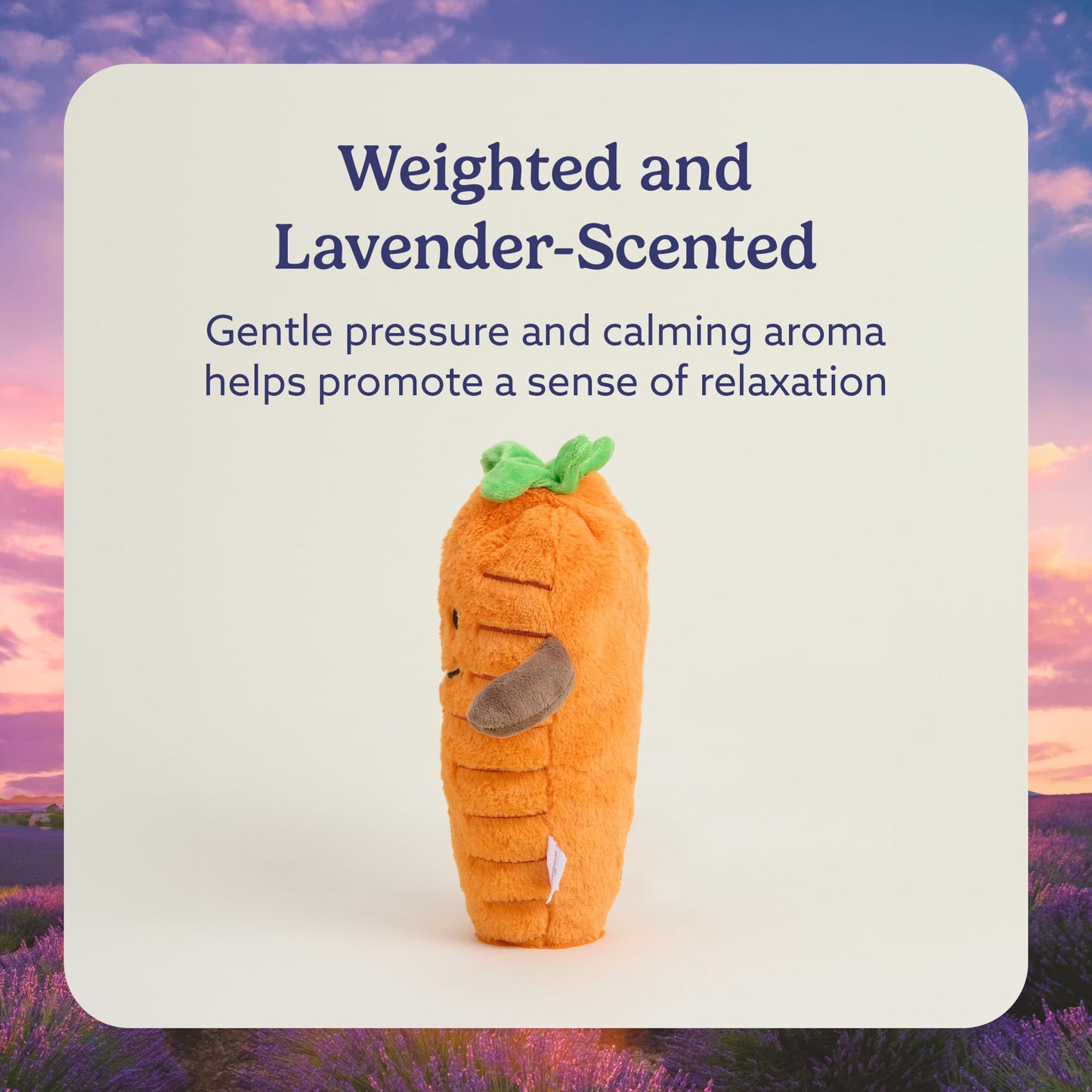 warmies Microwavable & Weighted Stuffed Animals, Carrot - Heated Stuffed Animal Plushie for Warmth & Comfort - Cute Soft Plush Toys for Adults