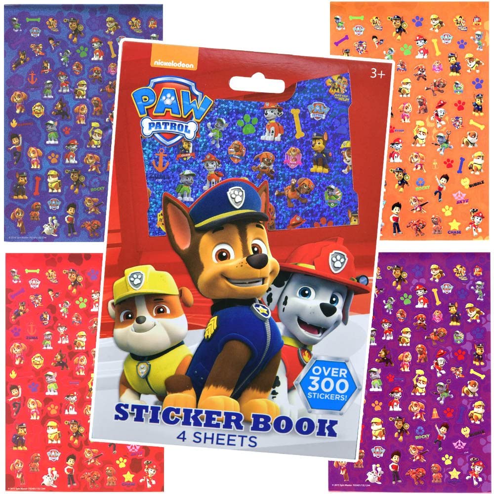 UPD Paw Patrol Sticker Book 4-Sheets 300+ Stickers (2 Pack)