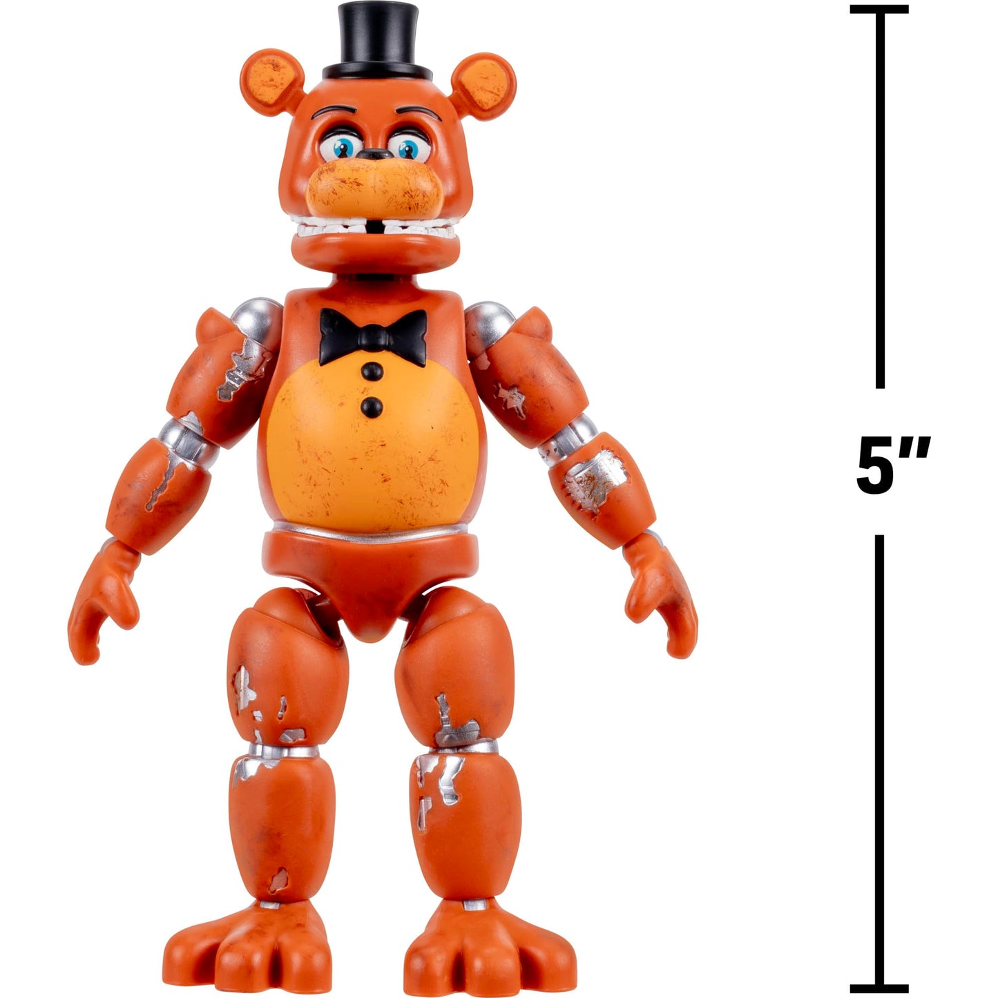 Jazwares Five Nights at Freddy’s Withered Freddy - 5-Inch Articulated Figure with Jumpscare Feature and Glow-in-The-Dark Eyes