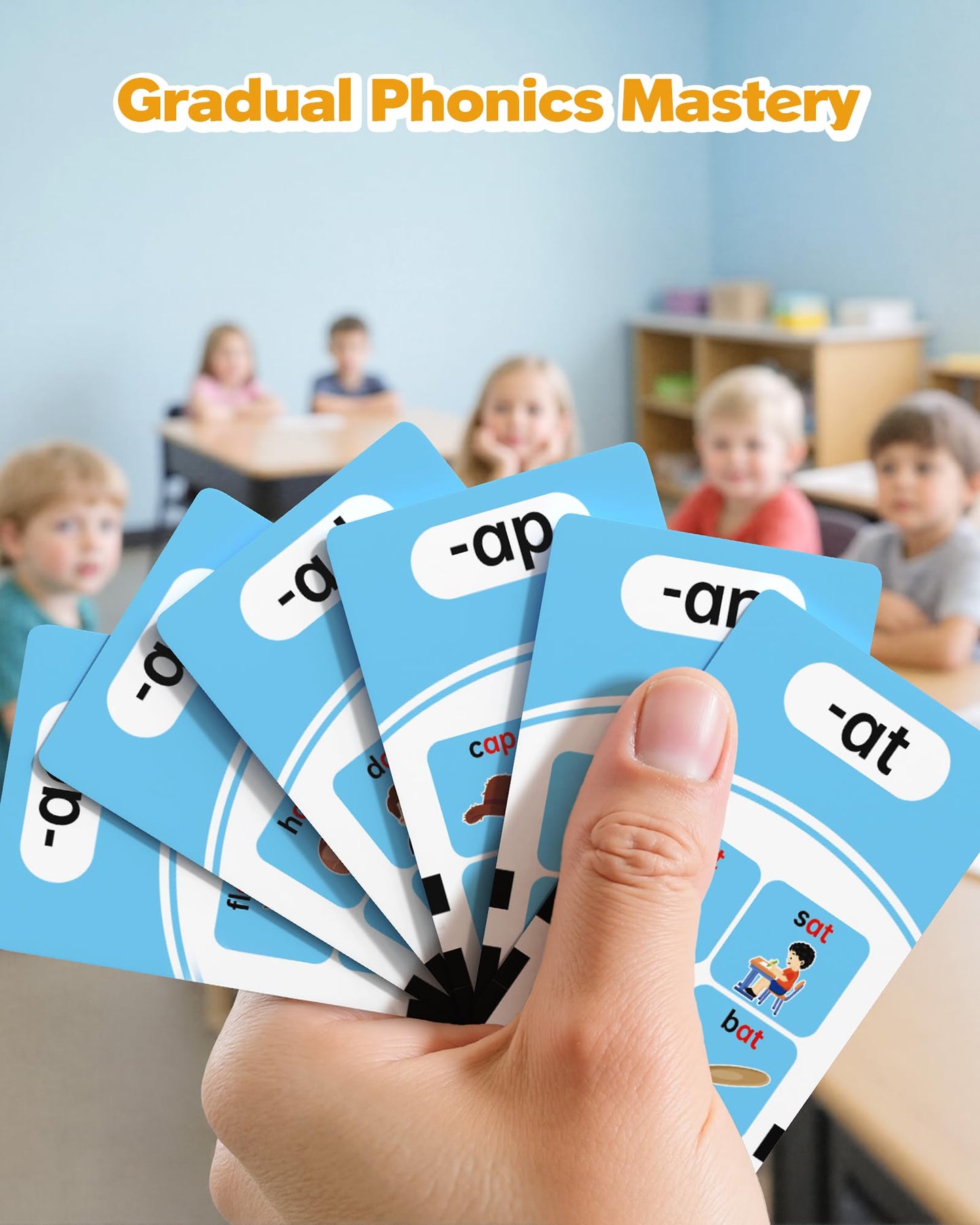 Phonics Talking Flash Cards for Toddlers 3-8, Airbition Learn to Read in 20 Stages, Digraphs CVC Blends Long Vowel Sounds Spelling