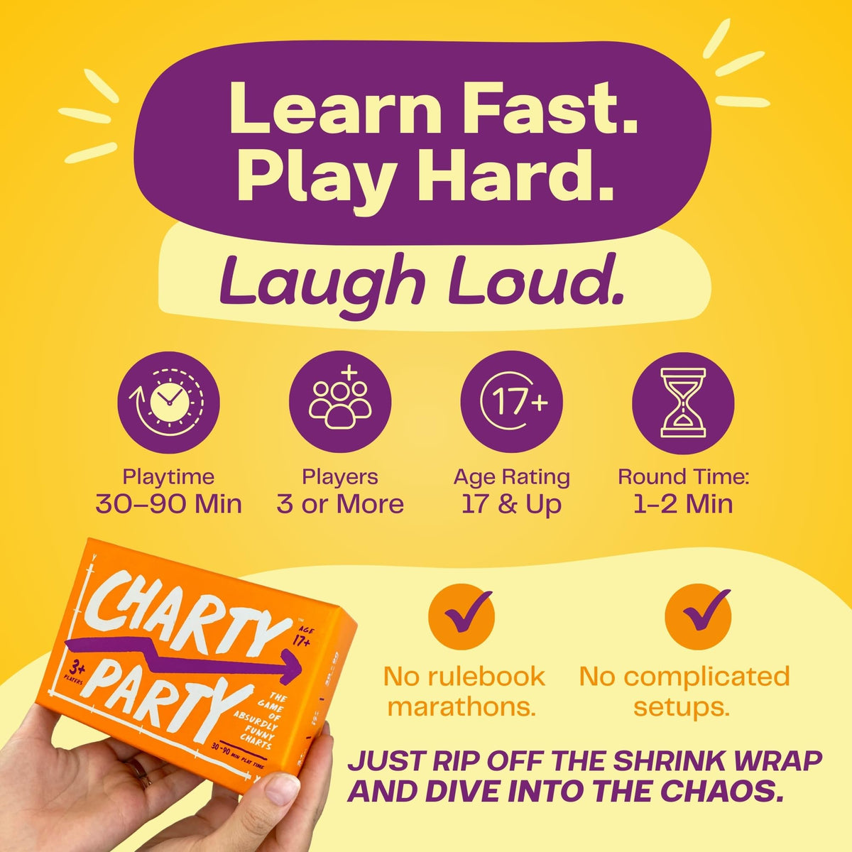 Charty Party - Funny Adult Party Game with Absurd Charts for Ages 17+