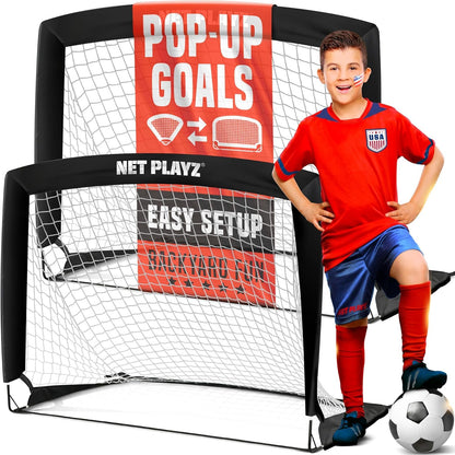 Soccer Goals Soccer Net, Pop-up Football Goals, Portable 4'x3'ft, Kids Youth & Teens Backyard Games, Practice & Training