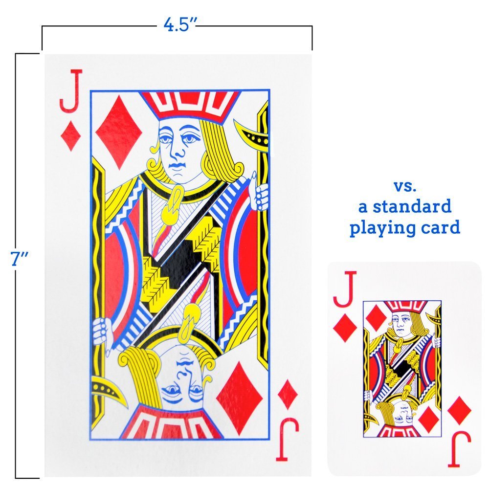 Bicycle Playing Cards Big Box Oversized Giant Jumbo Decks Size 7 Inches | Pack of 2 Great for Magic Tricks, Kids Seniors and Anyone who Loves to Have