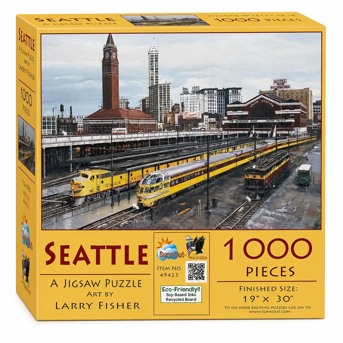 SUNSOUT INC - Seattle - 1000 pc Jigsaw Puzzle by Artist: Larry Fisher - Finished Size 19" x 30" - MPN# 49423
