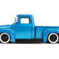 Jada Just Trucks 1:24 1956 Ford F-100 Die-cast Car Blue/White Stripes with Tire Rack, Toys for Kids and Adults