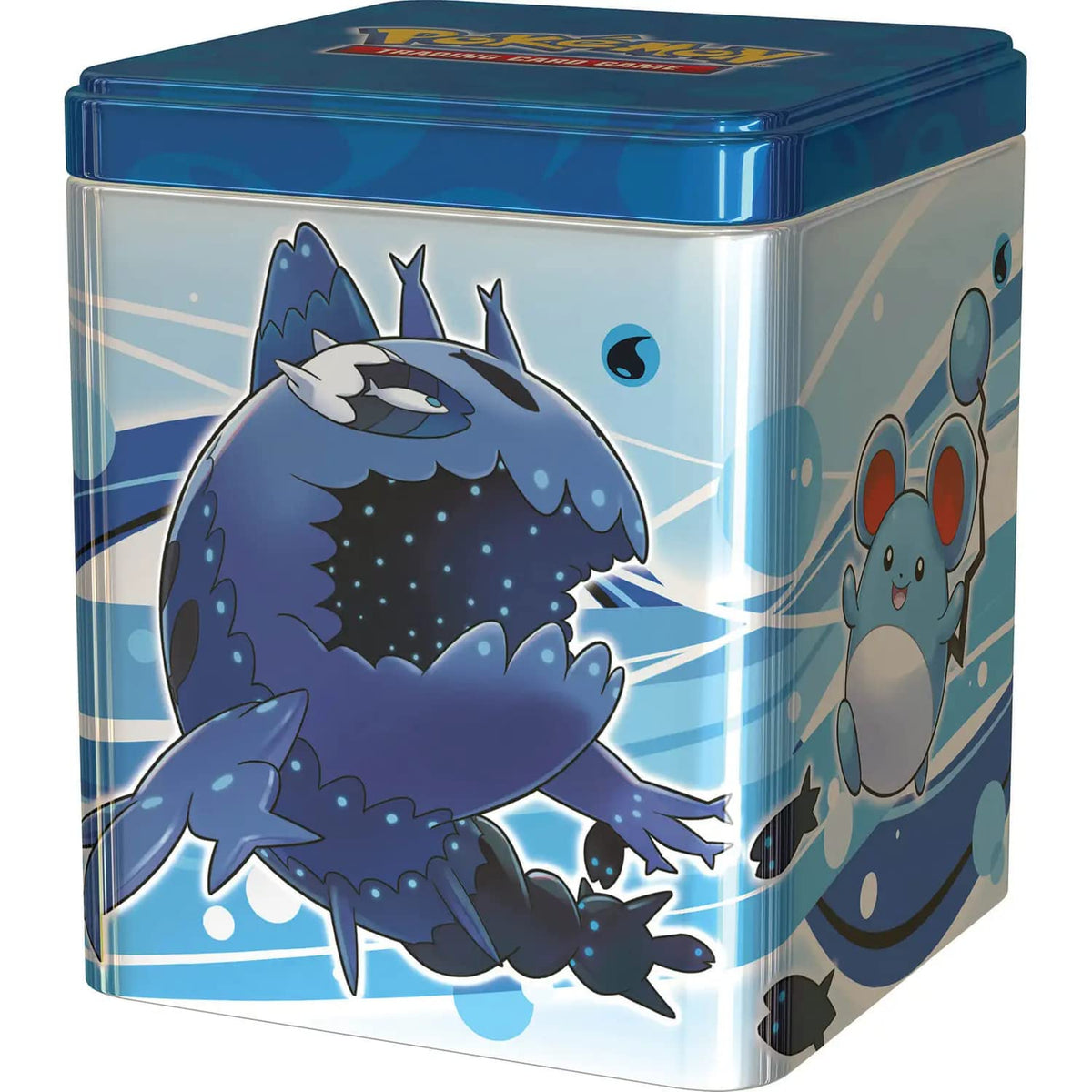 Pokemon TCG: Water Stacking Tin (3 Booster Packs & Coin)