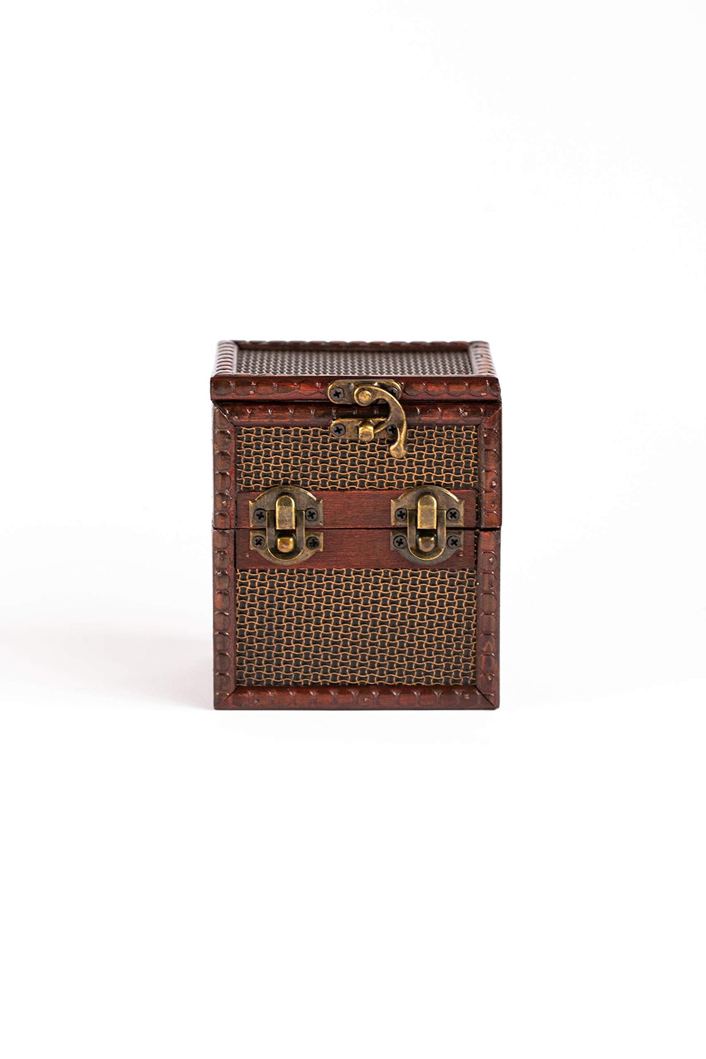 KakapopoTCG Elven Vault (Chainmail) Wooden Deck & Counter Box with Protector Storage for TCG, MTG Magic, FaB, YGO, EDH, Commander, Box, Dice