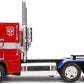Jada Toys Transformers G1 Optimus Prime Truck with Robot on Chassis DIE-CAST Car, 1: 24 Scale Vehicle, 100% Metal, Red 99524