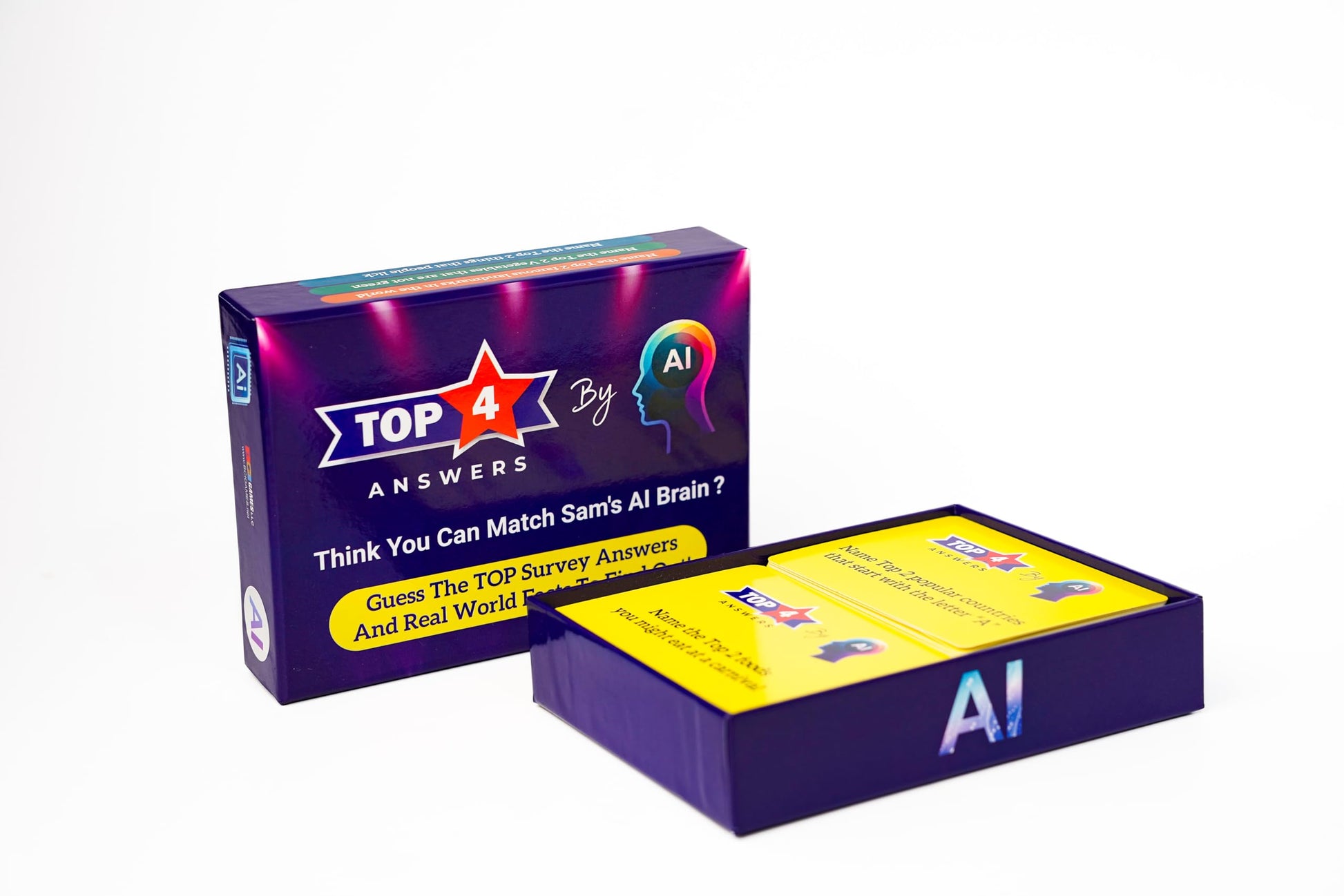 TOP 4 Answers By AI -The Ultimate Guessing Game! Fast-paced party fun for Family and Group Game Night. Easy to learn, rounds of hilarious competition