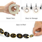 600 PCS 1.5 Inch Happy 90th Birthday Roll Stickers, 8 Different Design Black Gold Happy 90th Birthday Round Labels Birthday Party Favor Anniversary