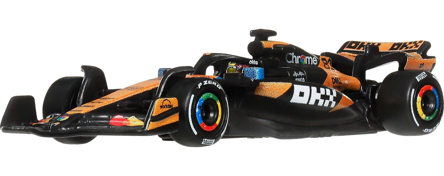 Hot Wheels 1:64 Scale Premium Die-Cast Formula 1 Collectible Toy Race Car with Real Riders Tires & Metal/Metal Body & Chassis