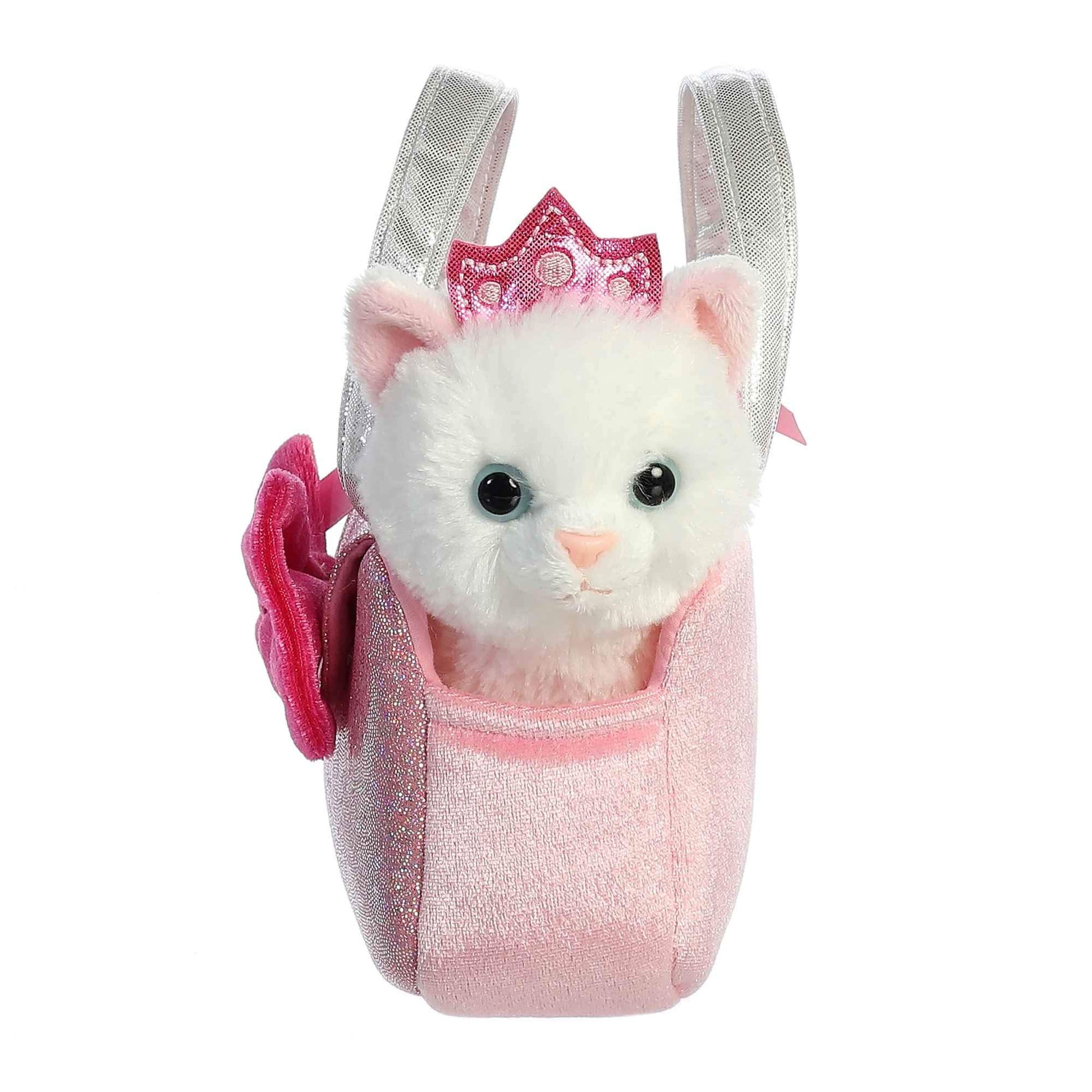 Aurora® Fashionable Fancy Pals™ Trendy Sparkle Pink™ Stuffed Animal - Plush with Stylish Purse for Dress Up Fun - Perfect for Kids 3+ Years, Costumes