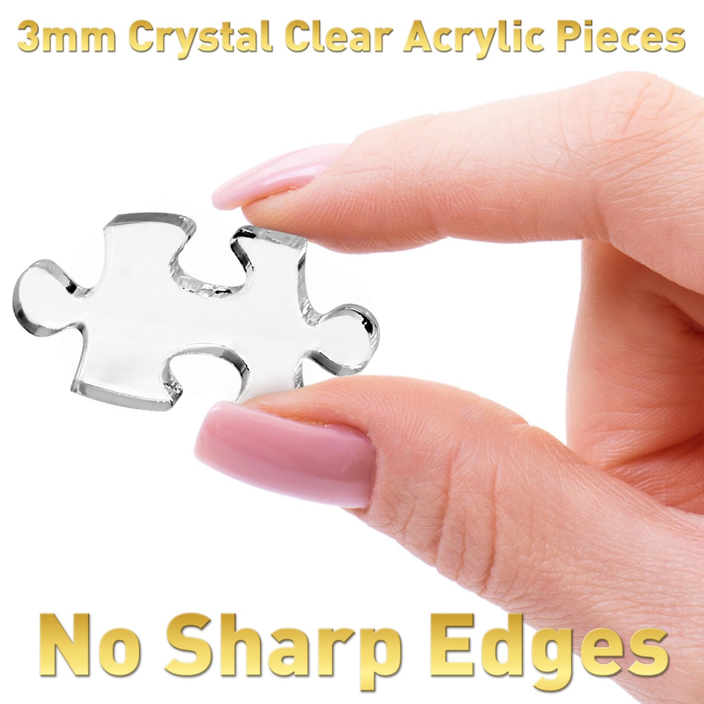 Funwares ImPuzzable Clear Acrylic Puzzle, 200 Pieces, Impossible Jigsaw