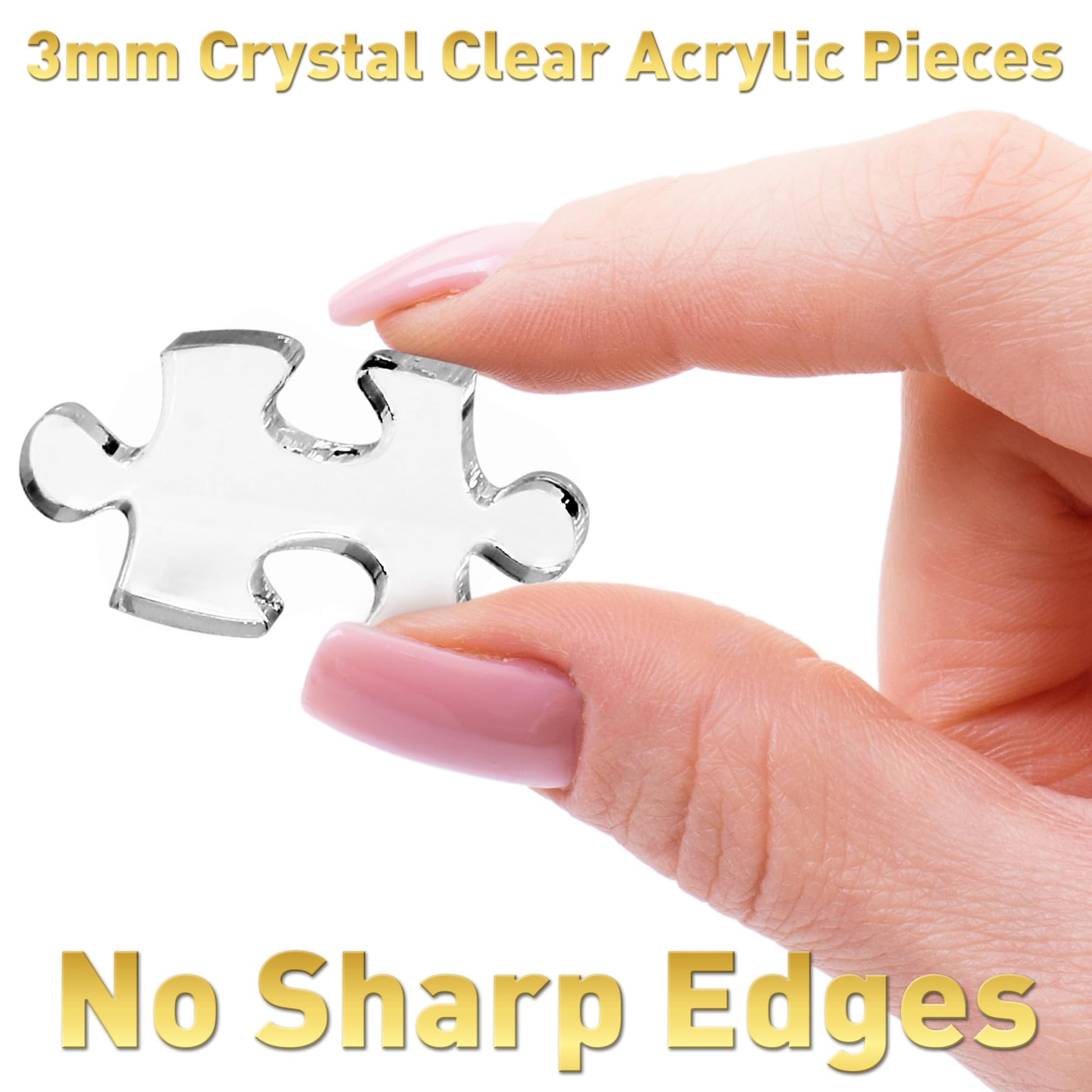Funwares ImPuzzable Clear Acrylic Puzzle, 200 Pieces, Impossible Jigsaw