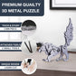 Microworld 3D Metal Puzzle, Mechanical Wolf 3D Metal Model Kits, Steel Warcraft Collection DIY Animal Brain Teasers Simple 3D Puzzles Home Decor Art