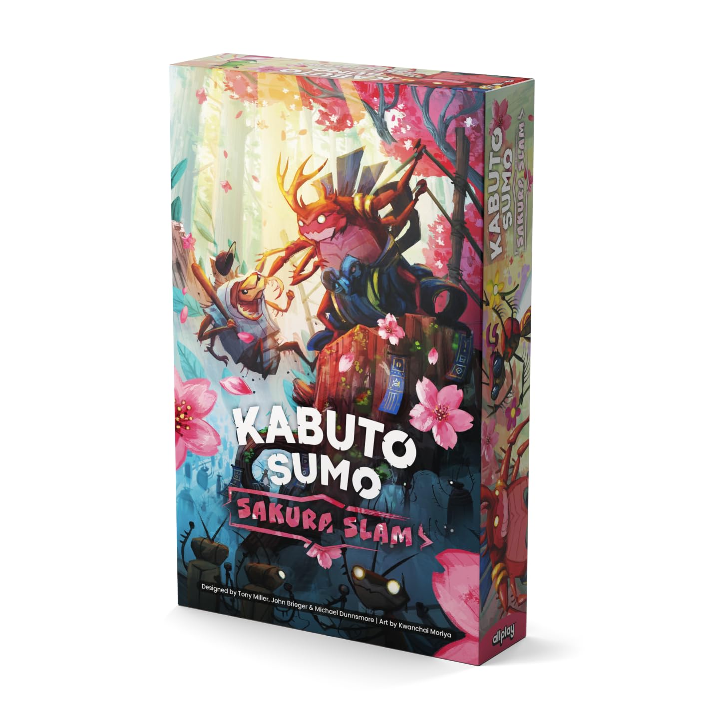 ALLPLAY Kabuto Sumo: Sakura Slam Board Game for Adults- The Return of The Coin Pushing Beetle Brawl - Standalone Sequel - Strategy Dexterity Game