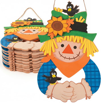 Foam Scarecrow Wreath Craft Kit -12 - Crafts for Kids and Fun Home Activities