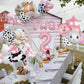 19 PCS Farm Animal Theme Party Balloons, Farm Cow Print Sheep Pig Donkey Mylar Foil Balloons Baby Shower Boy Girl 2nd Birthday Party Decor Supplies