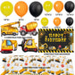 Construction Party Supplies Dump Truck Party Decorations Kits Set arch kit Garland, Construction Backdrop,Construction tablecloth for Kids Party