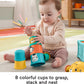 Fisher-Price Baby Toys Set With Fine Motor Toy, Stacking Cups & Push Car, Sit & Crawl Gift Set