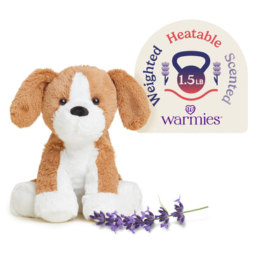warmies Microwavable & Weighted Stuffed Animals, Beagle - Heat Therapy Weighted Plush - Cooling Relief Plush Toys - Lavender Scented Comfort