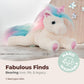 Bearington Rainbow Shimmers Unicorn Stuffed Animal - 10" Fluffy and Cuddly White Stuffed Unicorn Plush with Soft Plush Fur for Play and Cuddles
