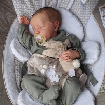 JIZHI Reborn Baby Dolls Boy - 20 Inch Cute Soft Realistic Newborn Baby Doll with Poseable Body, Real Life Baby Dolls with Accessories for 3+ Year Old