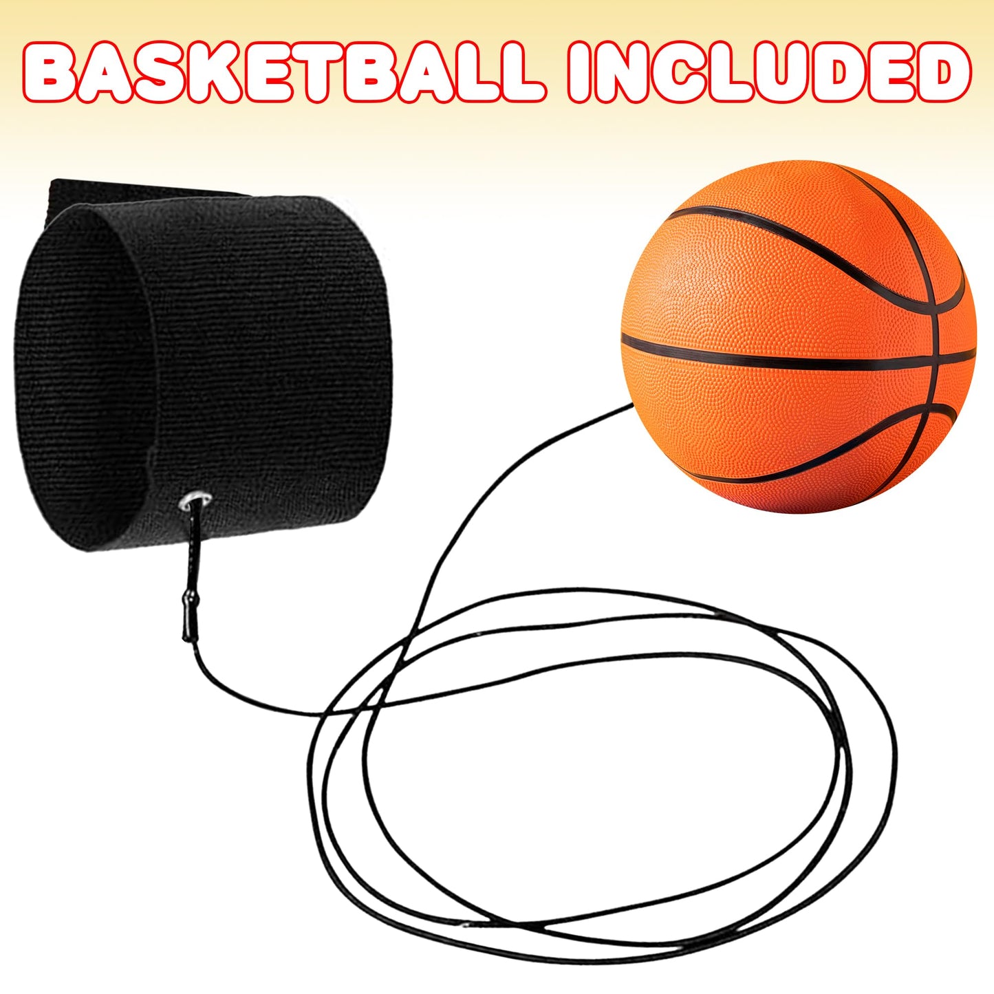 ArtCreativity 2.25 Inch Sports Wrist Balls - Set of 3 - Includes Basketball, Baseball, and Soccer Ball Wristband Toys - Durable Foam String Attached