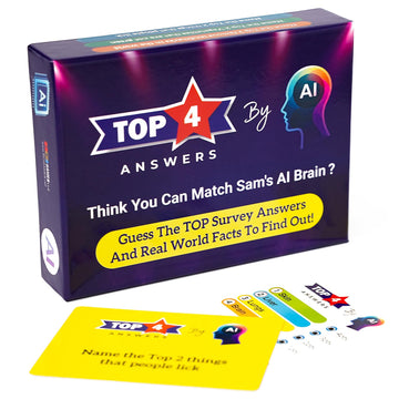 TOP 4 Answers By AI -The Ultimate Guessing Game! Fast-paced party fun for Family and Group Game Night. Easy to learn, rounds of hilarious competition