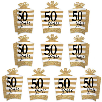 Big Dot of Happiness We Still Do - 50th Wedding Anniversary - Table Decorations - Anniversary Party Fold and Flare Centerpieces - 10 Count