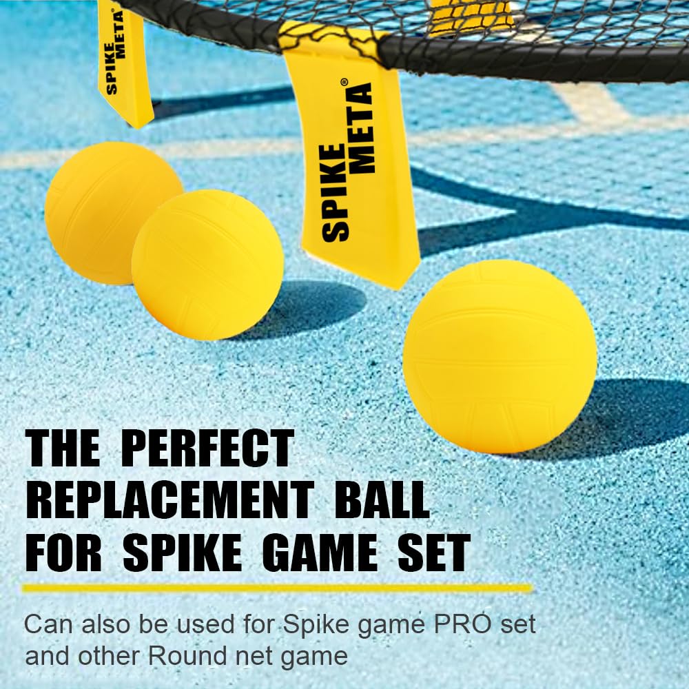 ehsyxslx Spike Standard Game Set Replacement Balls 3.5inch 3-Pack with Pump