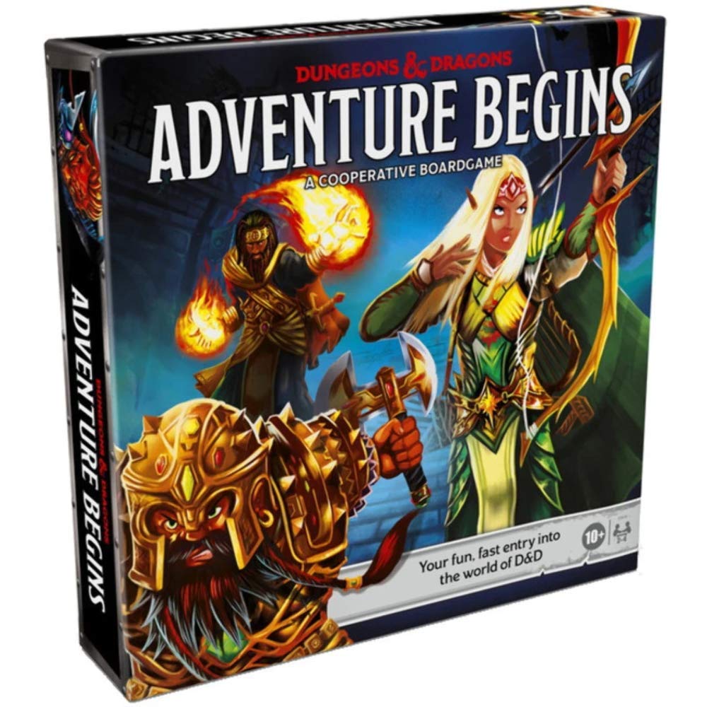 Hasbro Gaming Dungeons & Dragons Adventure Begins, Cooperative Fantasy Board Game, Fast Entry to The World of D&D, Family Game for 2-4 Players, 10
