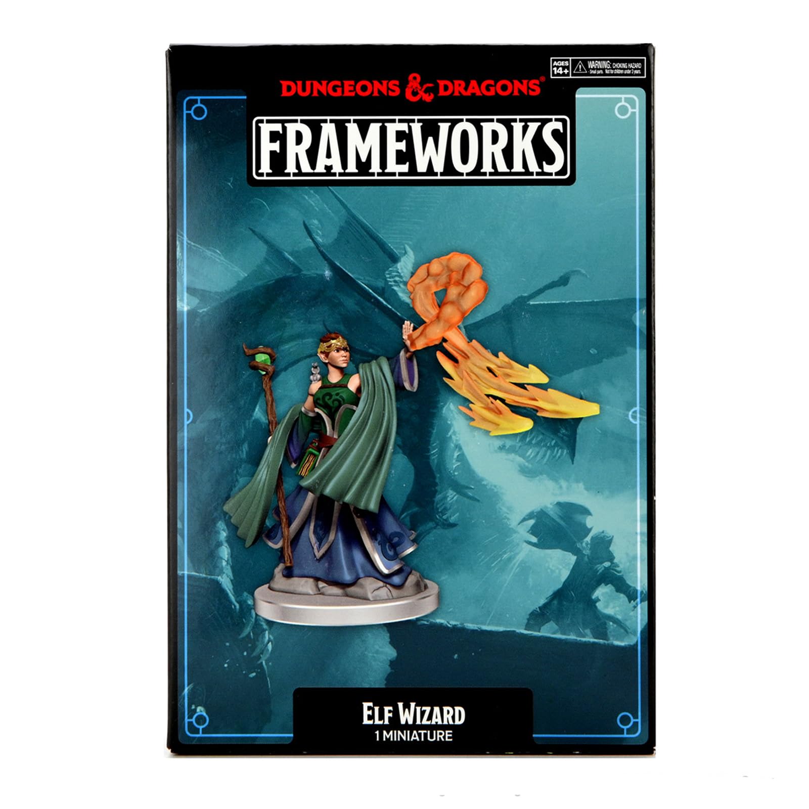 WizKids D&D Frameworks: Elf Wizard Female - Unpainted and Unassembled
