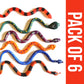 Color Changing Snake Toys, 6 Pack Stretchy Sensory Fidgets for Kids