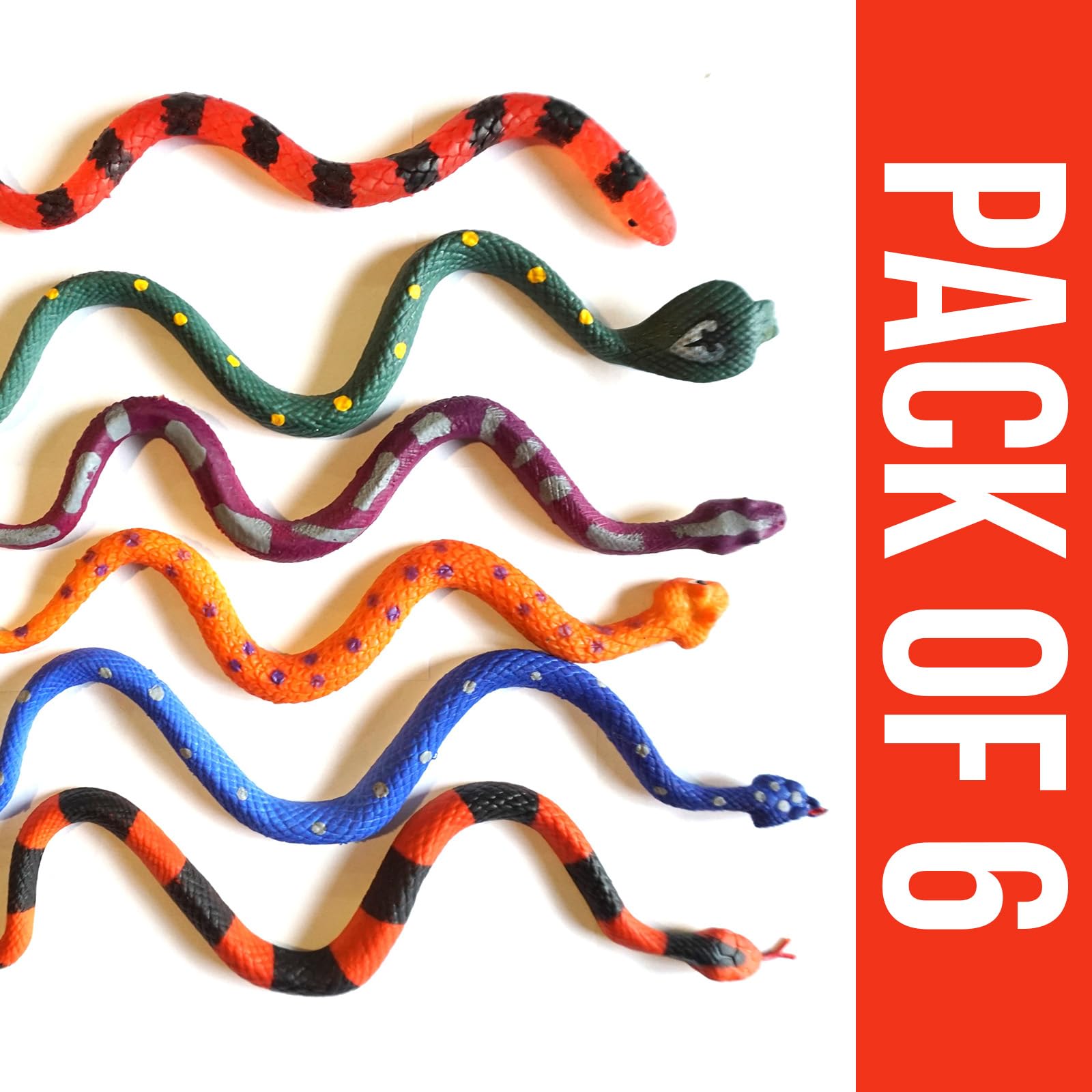 Color Changing Snake Toys, 6 Pack Stretchy Sensory Fidgets for Kids