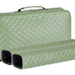 American Mahjong Set “Green" - Quilted PU Leather Carrying Bag with Shoulder Strap & Handles, All-in-One Tile Racks with Pushers, 166 Engraved Tiles