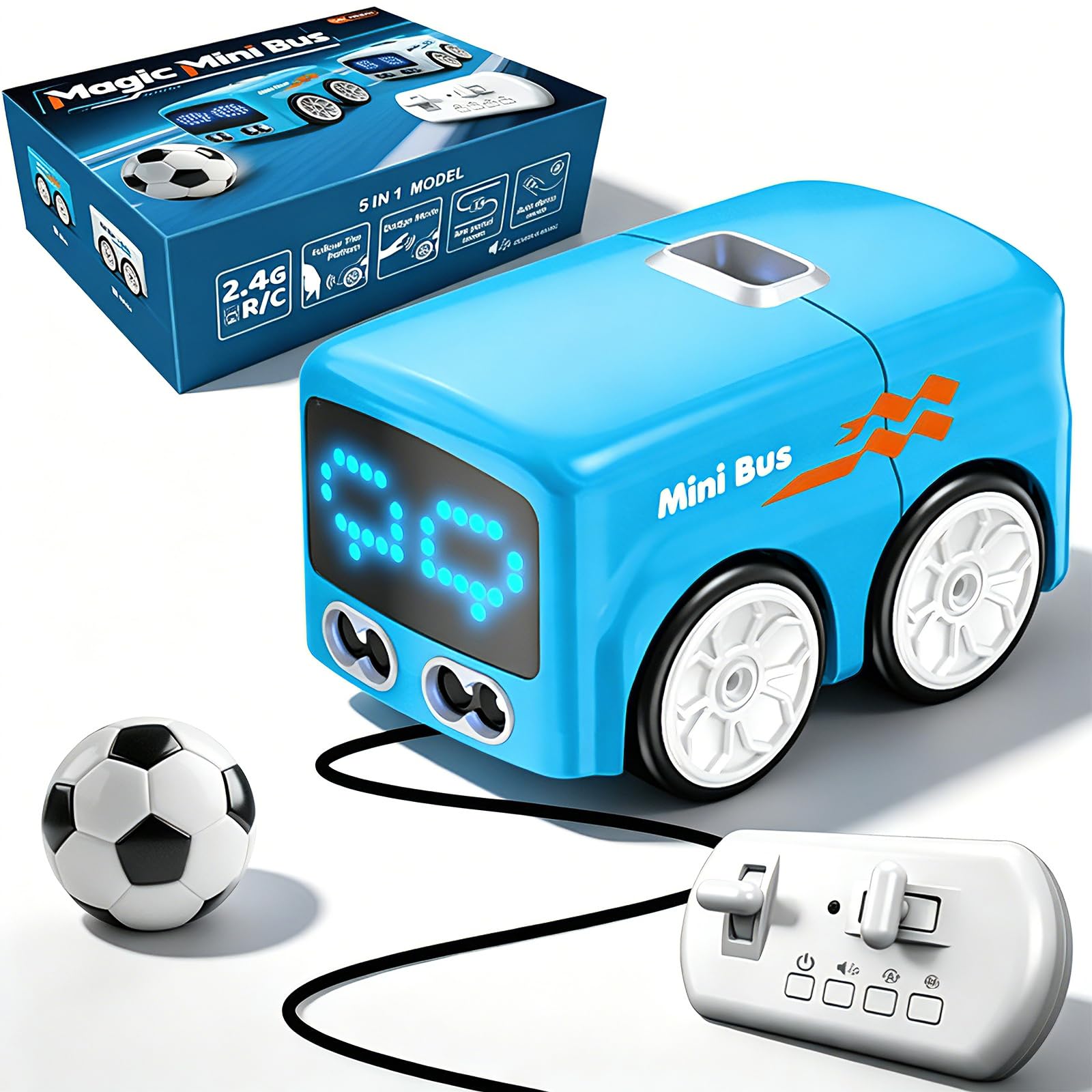 MericTop Magic Mini RC Bus, 2.4 GHZ Magic Follows Line Car