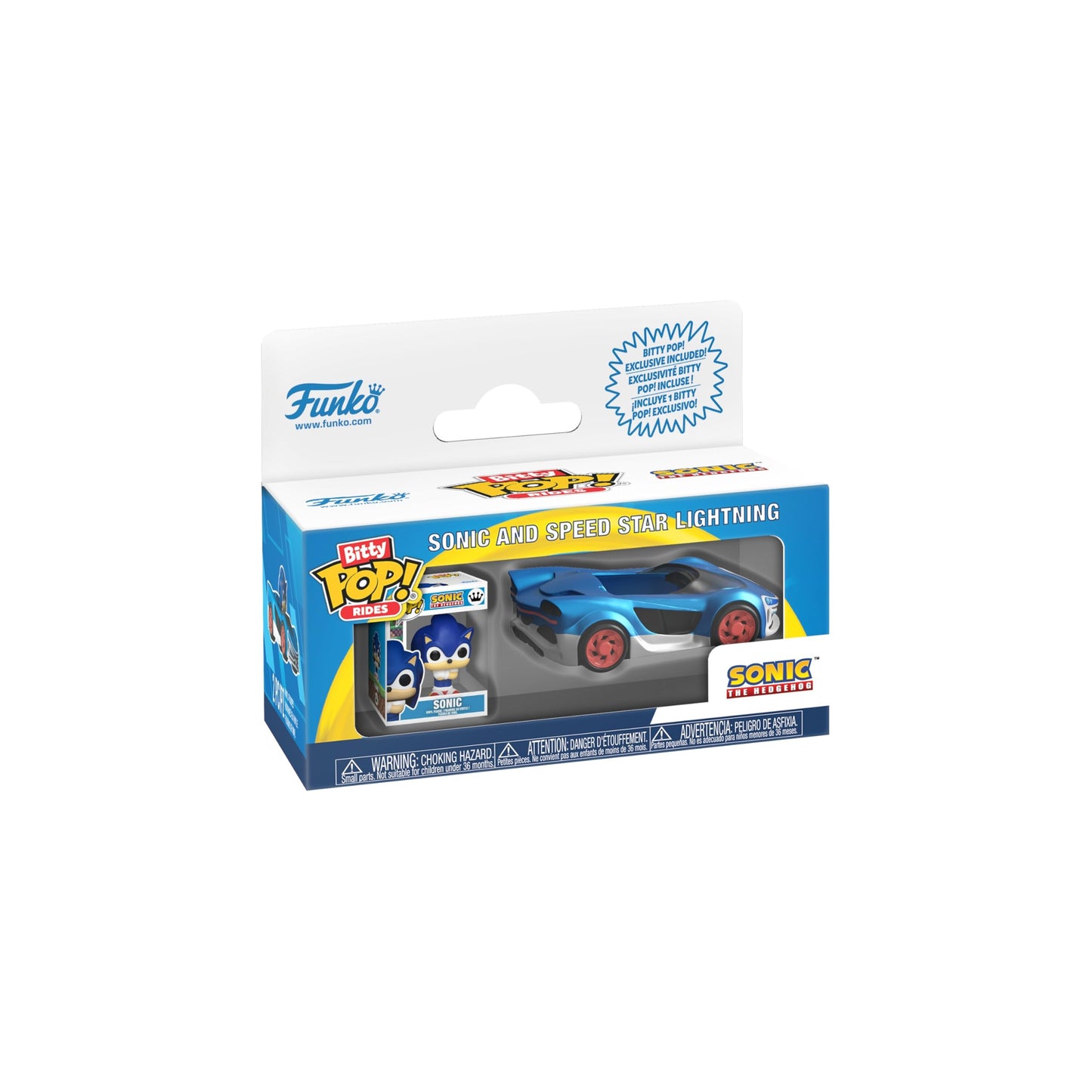 Funko Pop! Bitty Ride: Sonic the Hedgehog - Sonic and Speed Star Lighting - Collectable Vinyl Figure - Gift Idea - Official Merchandise - Toys for