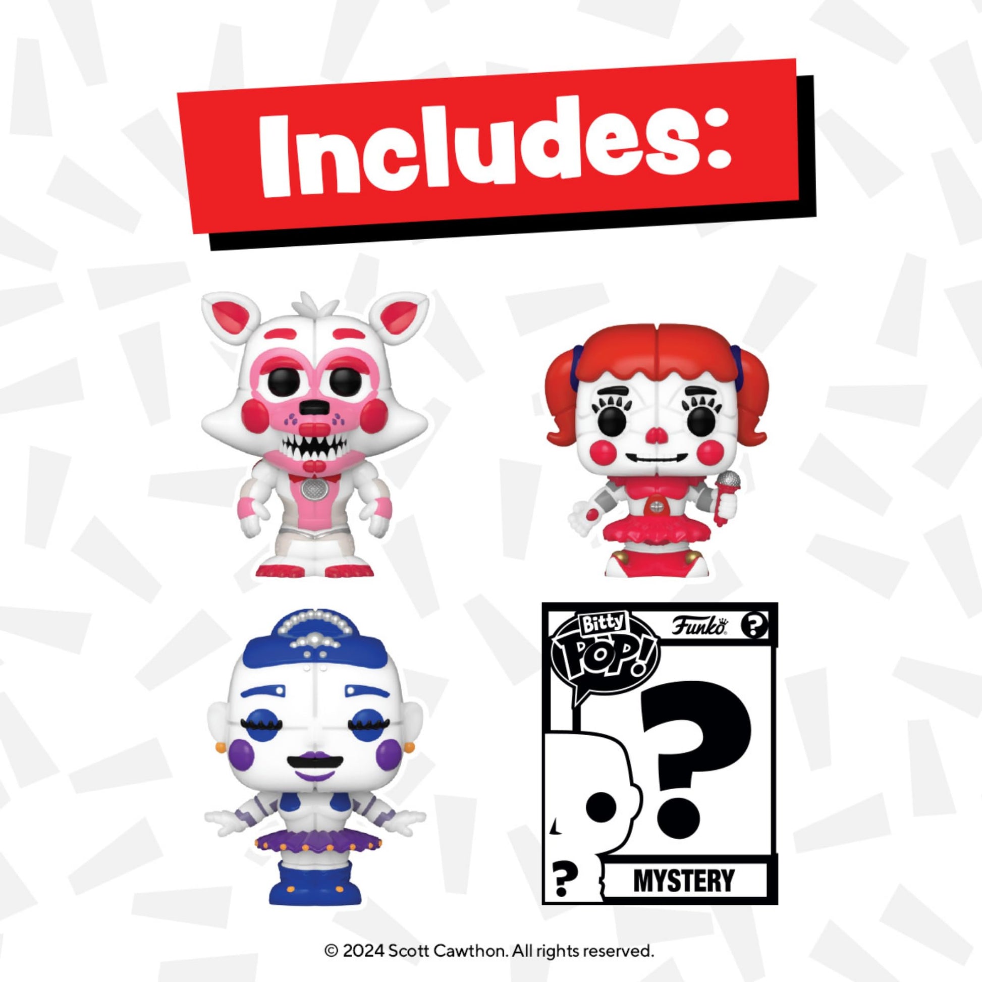 Funko Bitty POP! 4 Pack: FNAF - Ballora, Funtime Foxy, Baby + Surprise