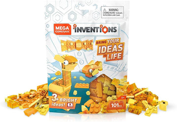 Mega Construx FWP22 Inventions Yellow Brick Building Set
